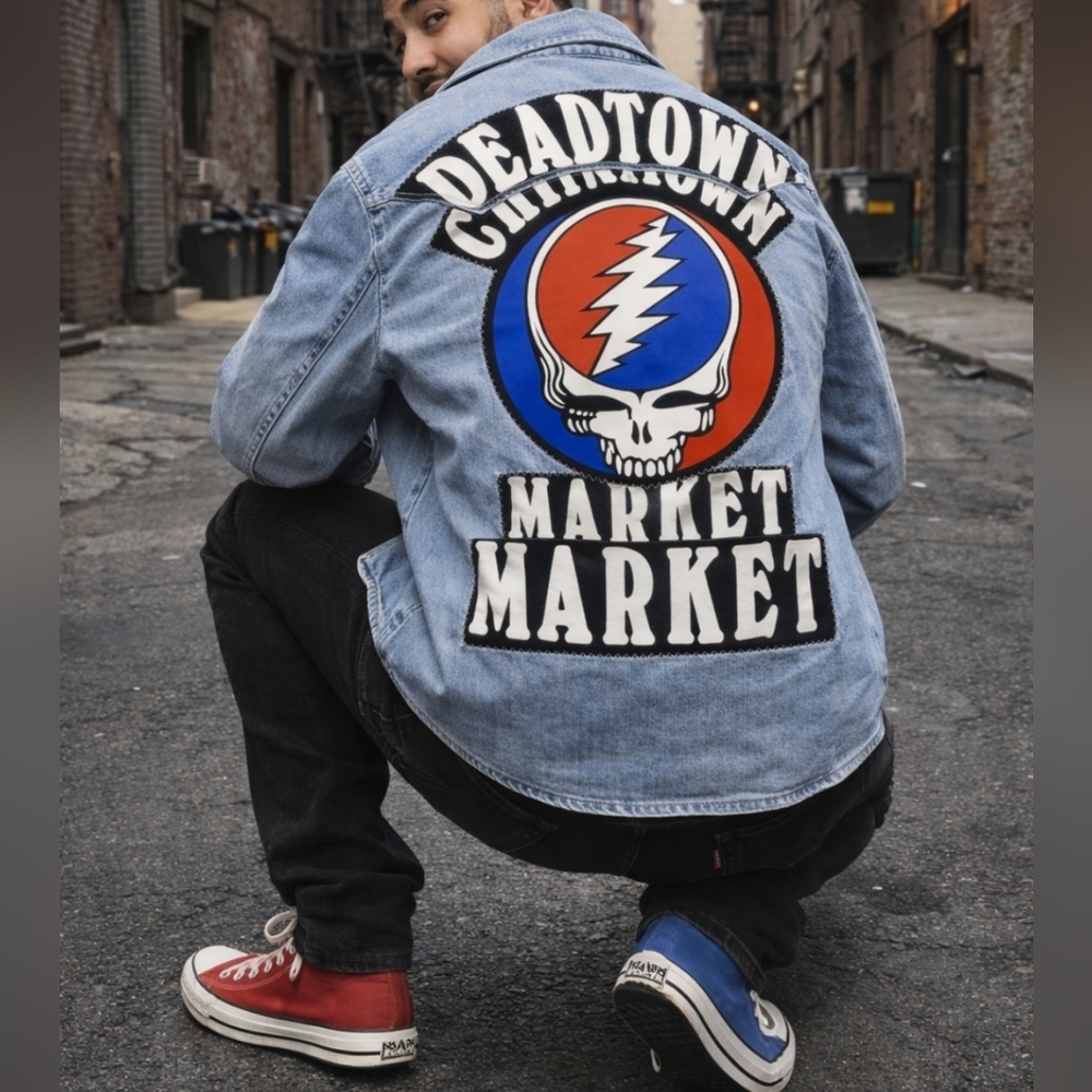 Vintage Levi's Western Snap Grateful Dead Steal Your Face Chinatown Market Shirt